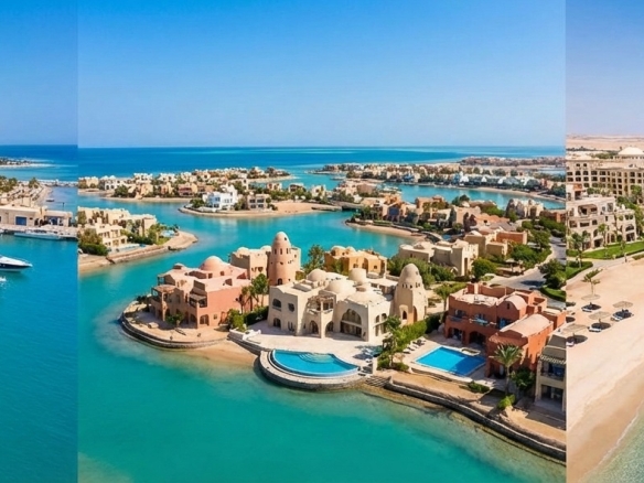 صورة توضيحية لمدن البحر الاحمر